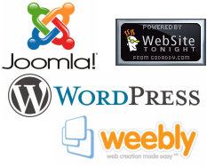 We are experienced and regularly perform SEO with Joomla, WordPress, Weebly, Website Tonight, Website Baker and more.