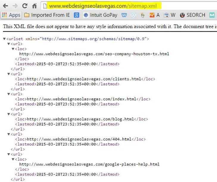 Weebly website XML sitemap screenshot is shown, highlighting URL and showing XML sitemap code.