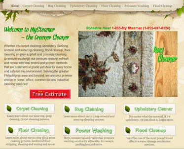 Web design for Philadelphia cleaning company.